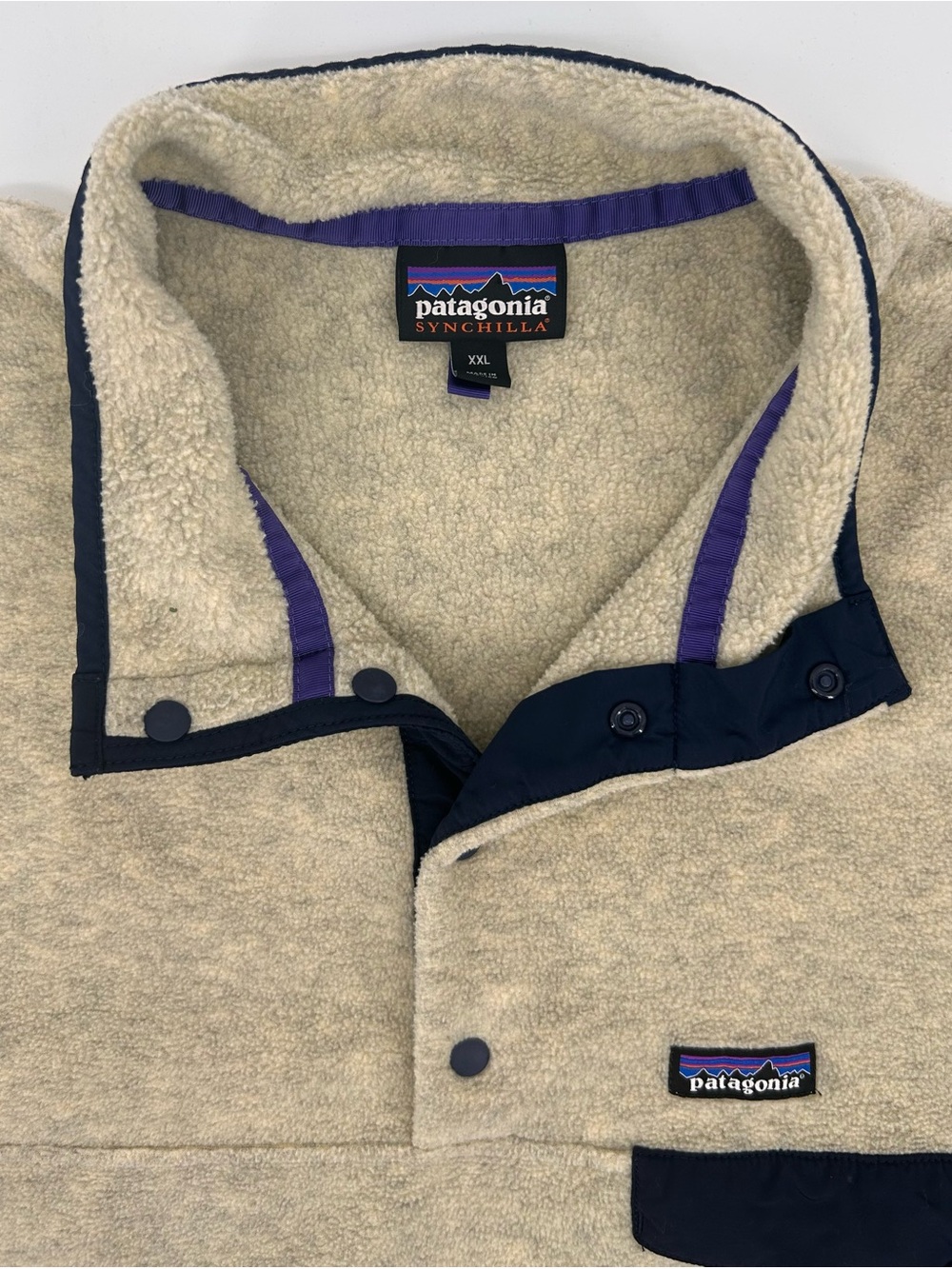 Men’s Patagonia Synchilla Snap T Fleece
Pullover Oatmeal Size XXL - Picture 5 of 7